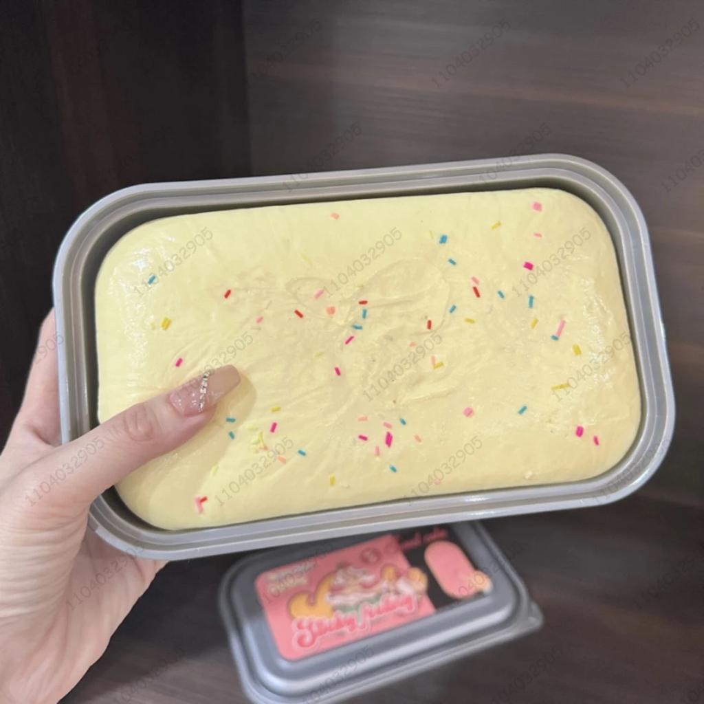 Липкая коробка Торт Сквиши Игрушка Медленно поднимающаяся Влажная Коробка с мороженым Фиджет-игрушки Антистресс АСМР Сенсорные игрушки Для детей и взрослых