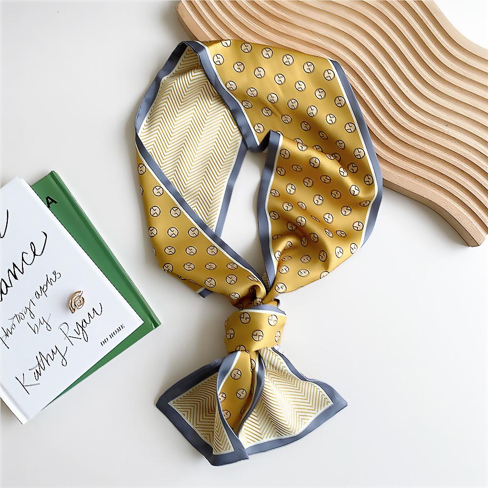 New Scarves Silk Scarves Women'S Spring And Autumn Season Long Decorative Professional Scarves Summer Thin Styles Paired With Shirts Stylish