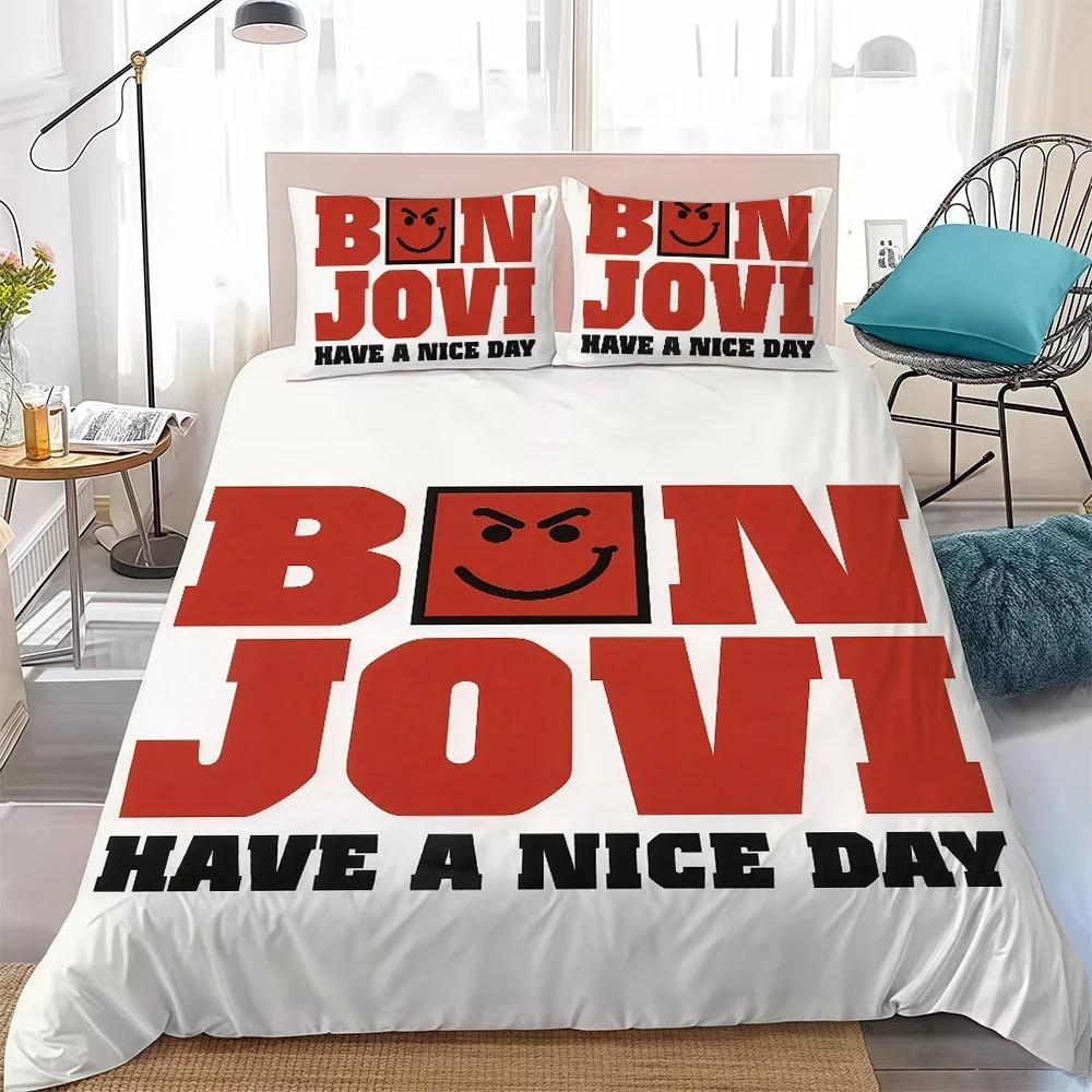Exquisite B-Bon J-Jovi Duvet Cover Pillowcases Bedding Set, for students Adult Girl Boy Bedroom Decoration Gift,Birthday Gift