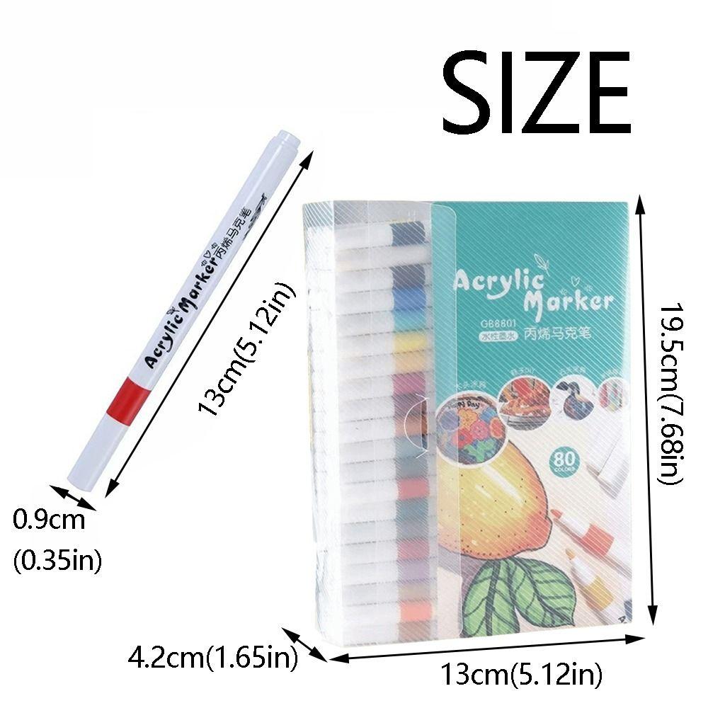 Fine Nib Paint Art Marker Soft Tip Acrylic Paint Marker Child Painting Graffiti Pens  Art Supplies