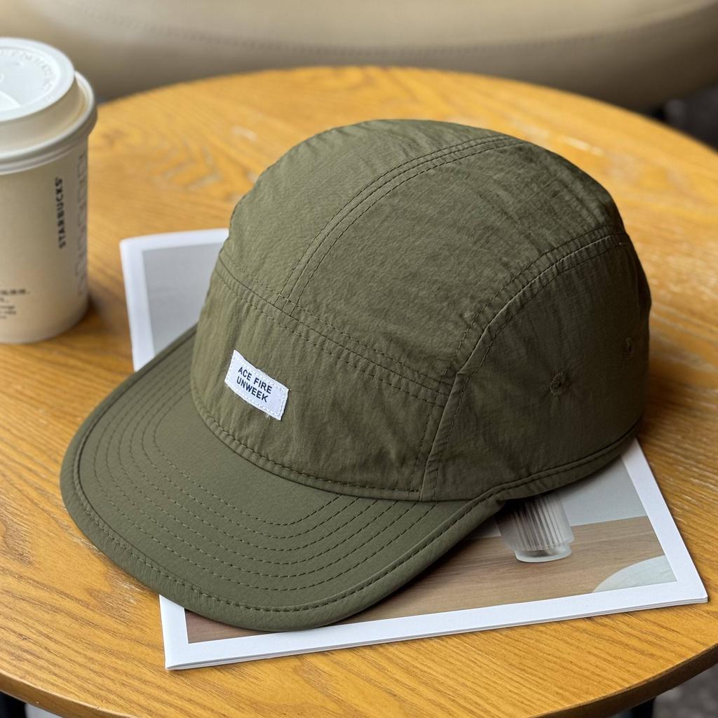 Quick-drying Breathable Color Matching Flat-brimmed 5-Panel Hat Men Women Outdoor Sunshade Cycling Board Summer Baseball Cap