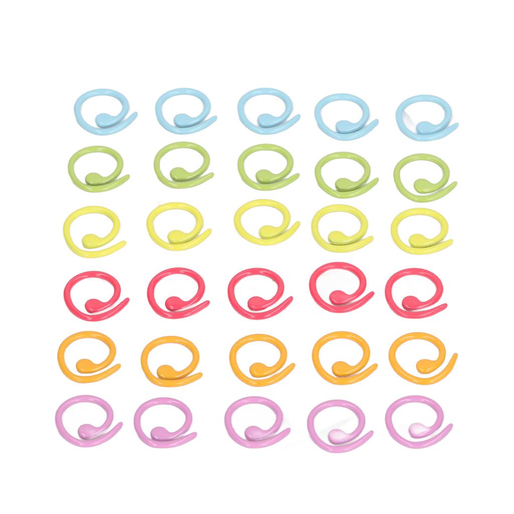 30pcs Knitting Stitch Rings DIY Colorful Stitch Marker Ring Knitting Crochet Markers for Knitting
