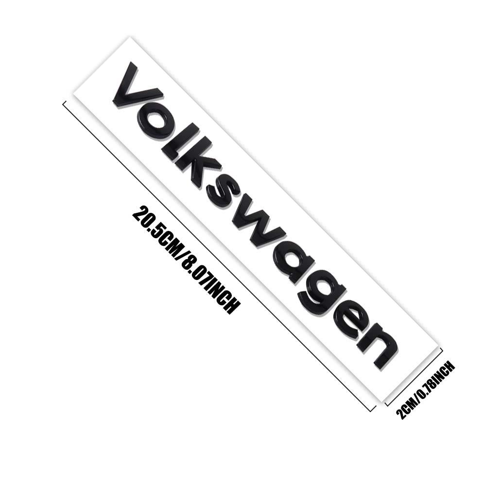 EFG1 3D ABS Car Body Tail Trunk Decoration Letter Emblem Sticker For Volkswagen VW Golf Passat Polo Tiguan Jetta Caddy T-ROC Scirocco
