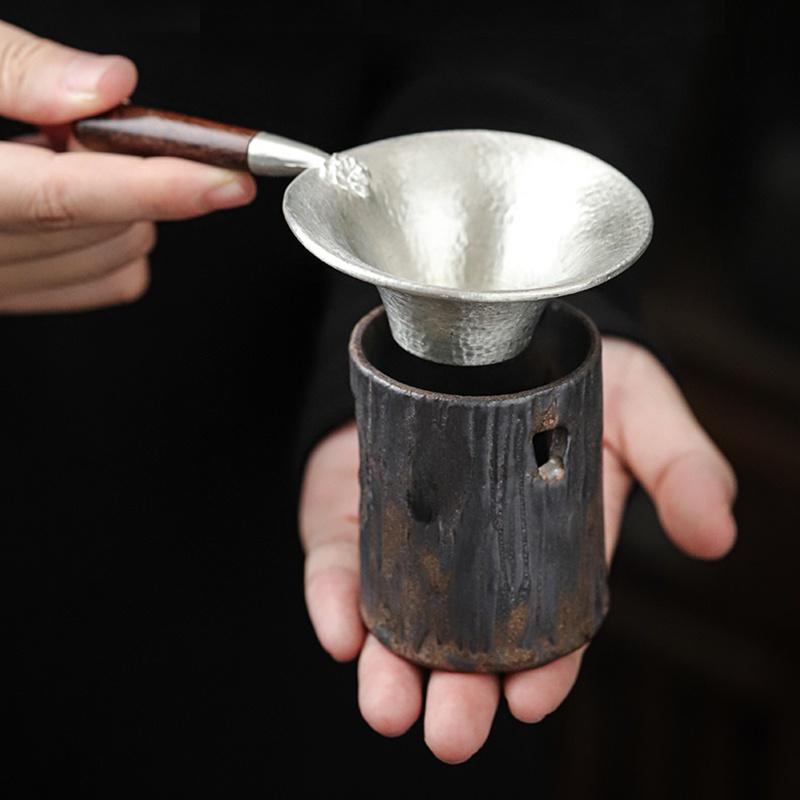 Чайное ситечко ручной работы, экран для фильтрации чая кунг-фу, аксессуары для чайного набора, боковой фильтр для чая из черного дерева