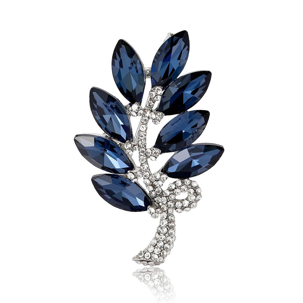 Fashion Vintage Crystal Wheat Brooch Niche Premium Women'S Dress Suit Accessories Rhinestone Pin