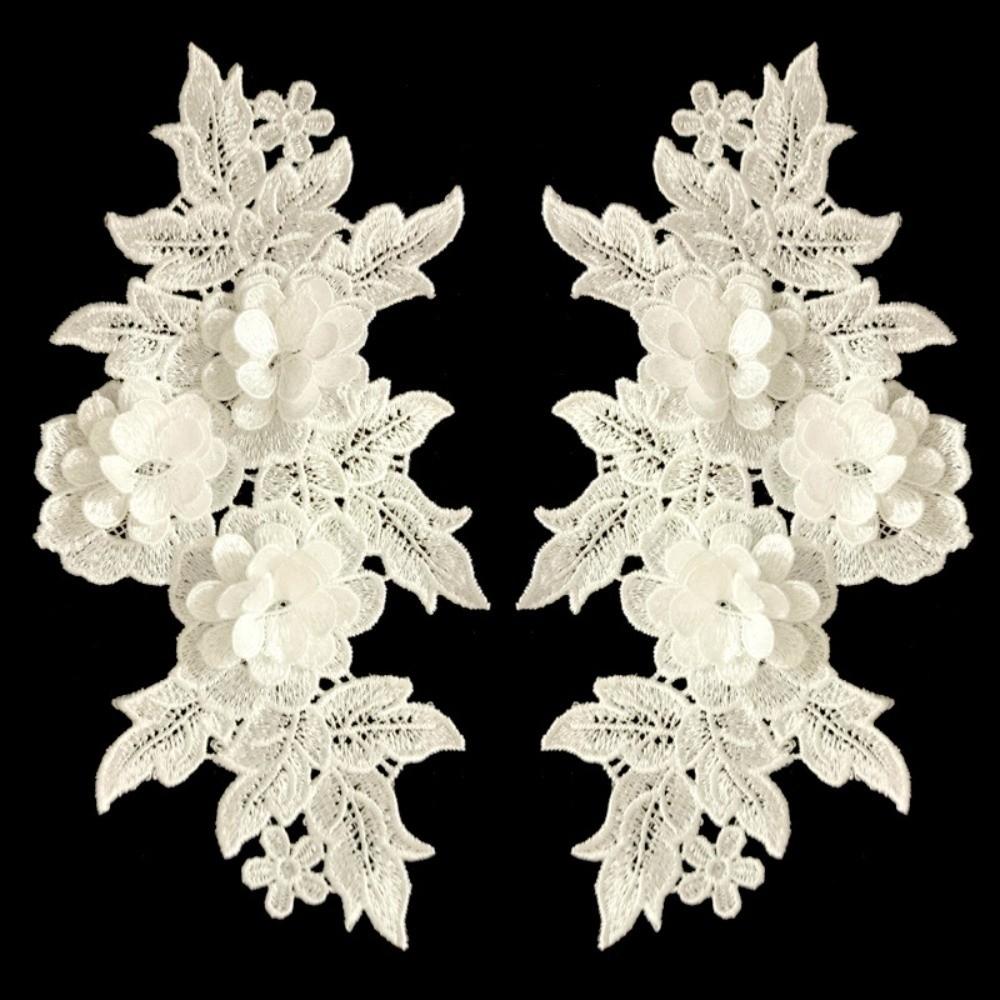 Heavy Lace Lace Applique Colorful Floral Embroidery Trim 3D Embroidered Patch Clothing Sewing