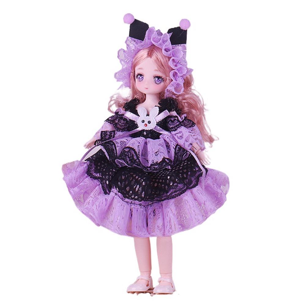 Multiple Movable 30cm Bjd Doll Toy Attractive Eyes Lace Princess Doll  Kids
