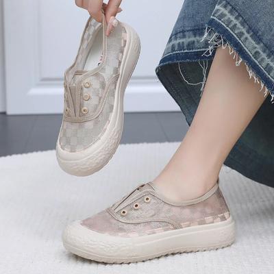 2024 Лето Новые Комфортные Повседневные Женские Туфли Модные Мягкие Подошвы Сетчатые Дышащие Туфли На Плоской Подошве Для Женщин Лоферы Zapatos De Mujer