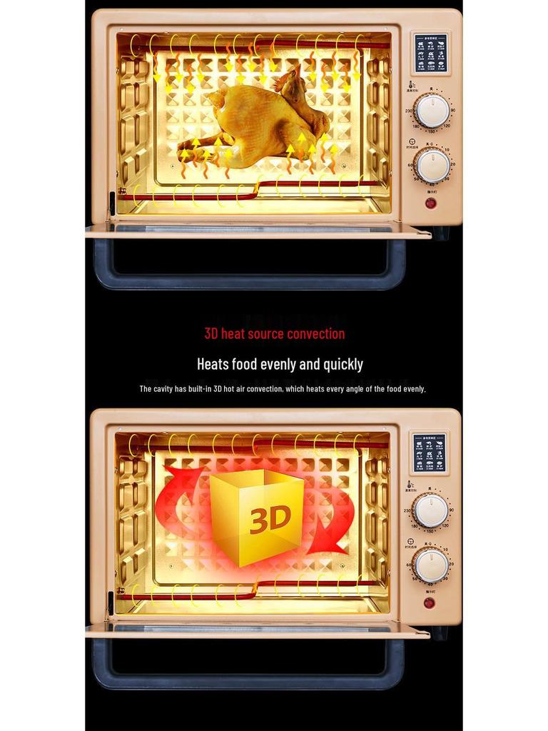 Compact Multifunctional Microwave & Electric Oven for Baking, Steaming, and Breakfast Prep