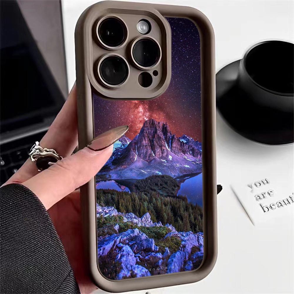 LZ25 Mountain Peak Forest Snow силиконовый чехол для телефона Infinix Smart 9 Hot 40i Tecno Camon20 Moto G22 G30 OnePlus Google Pixel 9 противоударный чехол на заднюю панель