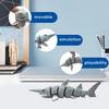 Фигурка акулы, напечатанная на 3D-принтере, с подвижными суставами, фигурка акулы, сочлененная модель морского животного, игрушка-непоседа, украшение для дома, офиса, десктопа