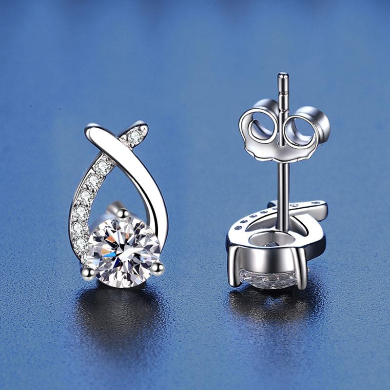 Танциз стерлингового серебра 925 пробы муассанит циркон серьги серьги-капли для женщин подарки на свадьбу