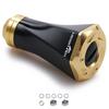 HEIGHTEN 23mm Reel Handle Knob 10 Colors Universal for Shimano Daiwa Type A Type S 70 Aviation Aluminum Tornado Series 9.5g (Daiwa) (Black/Gold) (14)