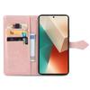 For Xiaomi Redmi Note 13 5G Case 3 Card Slots Mandala PU Leather Wallet Phone Cover