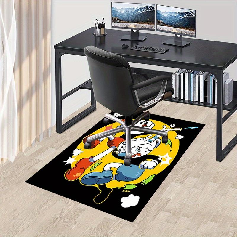 1 шт. Cuphead",Mugman",Art" Ковер для офиса Мягкий полиэстер Нескользящий Машинная стирка Ковер для помещений Livin