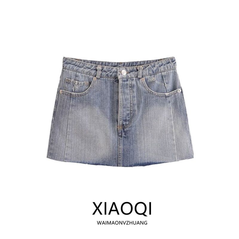 Fashion Style 2024 Summer New Women's Clothing Mid Waist Classic All-Matching Jeans Mini Skirt Short Skirt 0541092