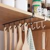 1pcs 6-Hook Coffee Cup Mug Holder Black/White Multi-Function Kitchen Bathroom Household Organizer Storage Hanger with Shelf