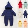 MO Infant Toddler Baby Kids Winter Romper Thicken Hooded Warm Jumper Suit Outdoor