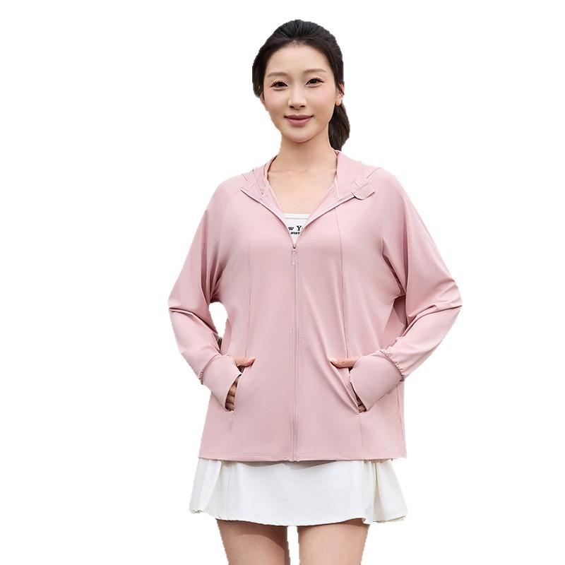 1011 casual new couple sunscreen clothes women's summer men's hooded outdoor riding cool jacket UPF10 +