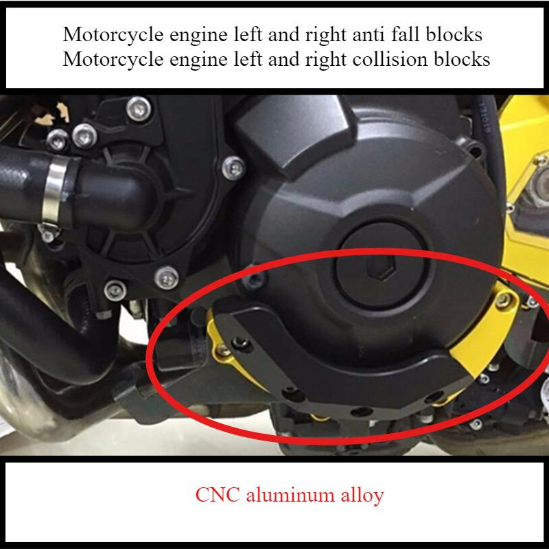 Motorcycle anti drop rubber protection block engine left and right anti drop blockse for YAMAHA MT-09 FZ FJ 09 XSR Tracer 900 GT