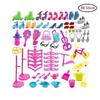 88Pcs Barbie Doll Items Clothes Shoes Jewelry Clothing Set Accessories