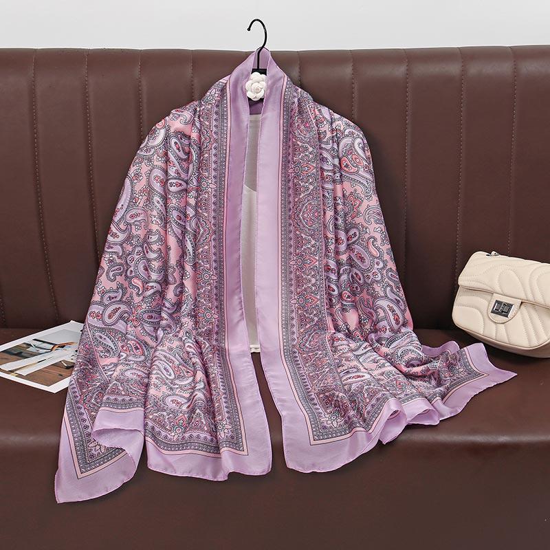 Luxury Brand 180*90cm Foulard Summer Seda Autumn Winter Popular Style Printing Women's Cachecol Syilent