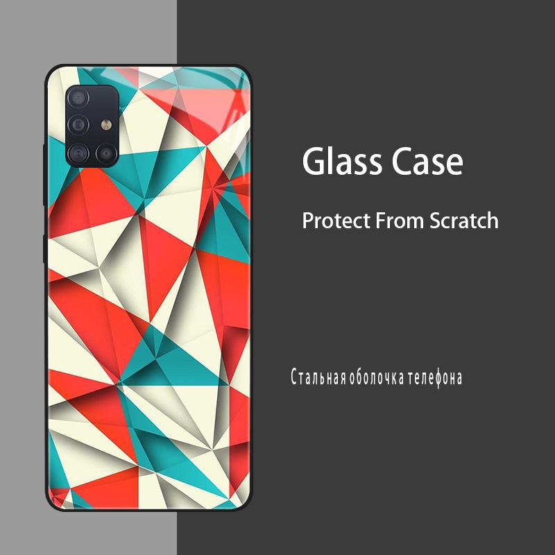 Чехол для Samsung Galaxy A51 Чехлы Закаленное Стекло Чехол для Samsung Galaxy A31 A71 Бампер A 51 71 Жесткий Силиконовый Чехол Coque Fundas