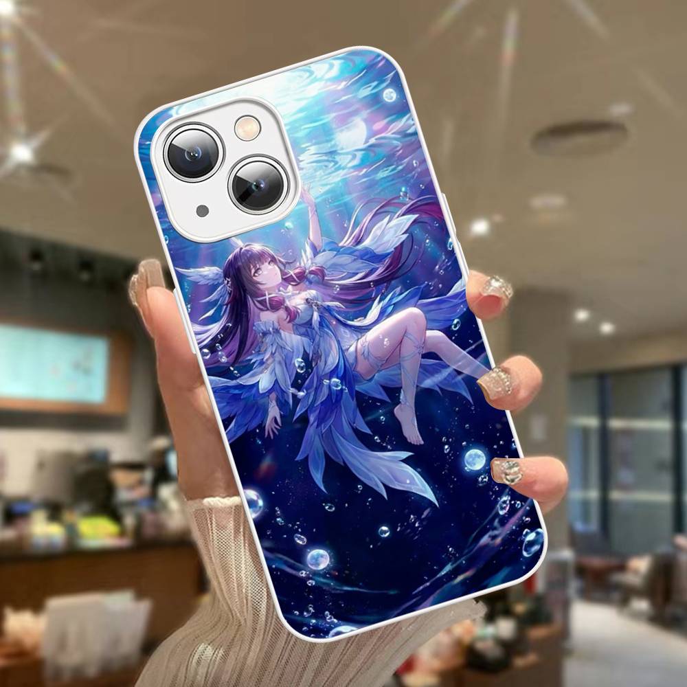 Genshin Impact Коломбина Закаленное Стекло Для iphone 14 13 12 11 Pro Mini XS MAX 14Plus X XS XR Чехол