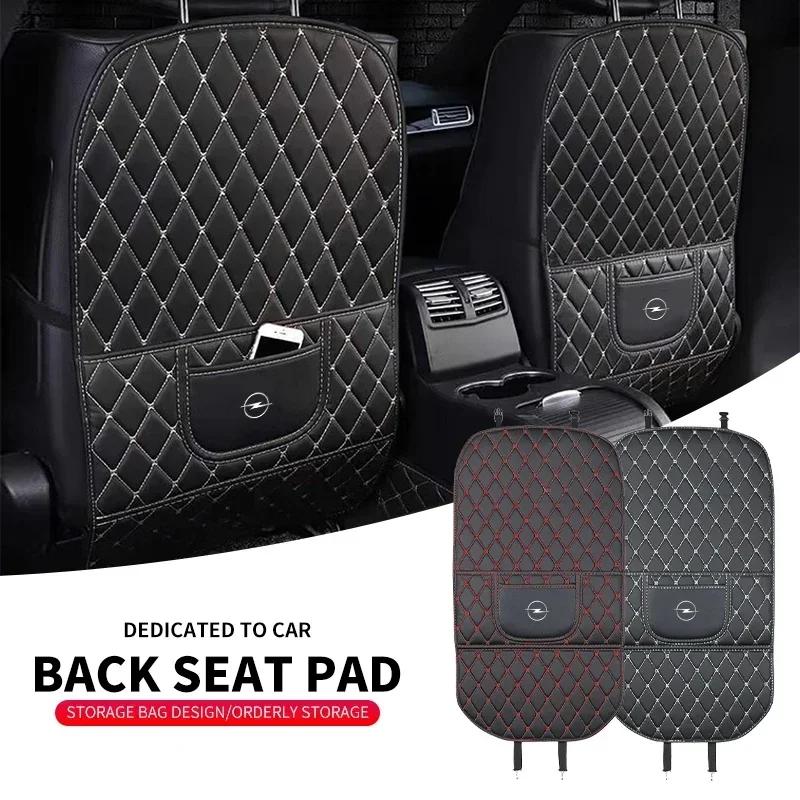 Car Seat Anti Kicks Pad With Organizer Pocket Leather For Opel astra h astra j g corsa insignia zafira b vectra c corsa d vivaro CA3
