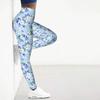 Womens Pink Roses Prints Stretch Yoga Leggings Fitness Running Gym Sports Active Pants