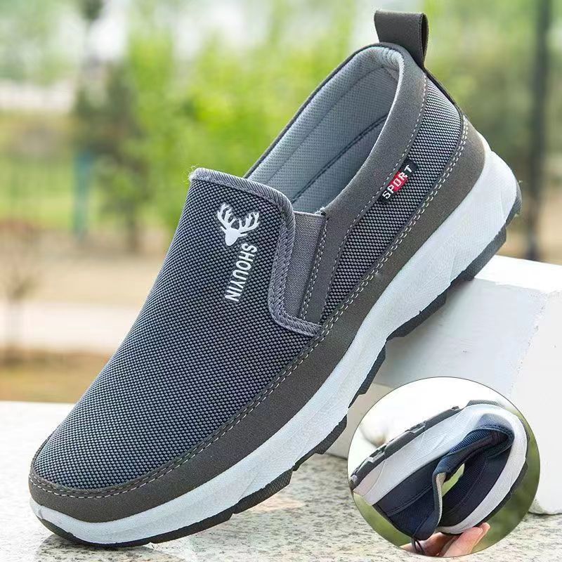 Spring new walking shoes casual shoes low-top soft-soled canvas shoes breathable and comfortable men's shoes