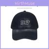 Letter Embroidered Cotton Baseball Cap With Curved Brim For Sunshade And Daily Use