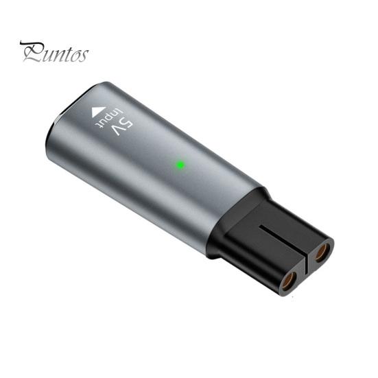 Type-C Shaver Power Adapter for Philips 4.3V/5V/8V/15V Aluminum Alloy Electric Shaver Charging Convertor Connector with LED Indicator