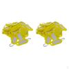 100 Pieces Keychains Plastic Key Rings ID Tag Name Label Tags Locker - Yellow