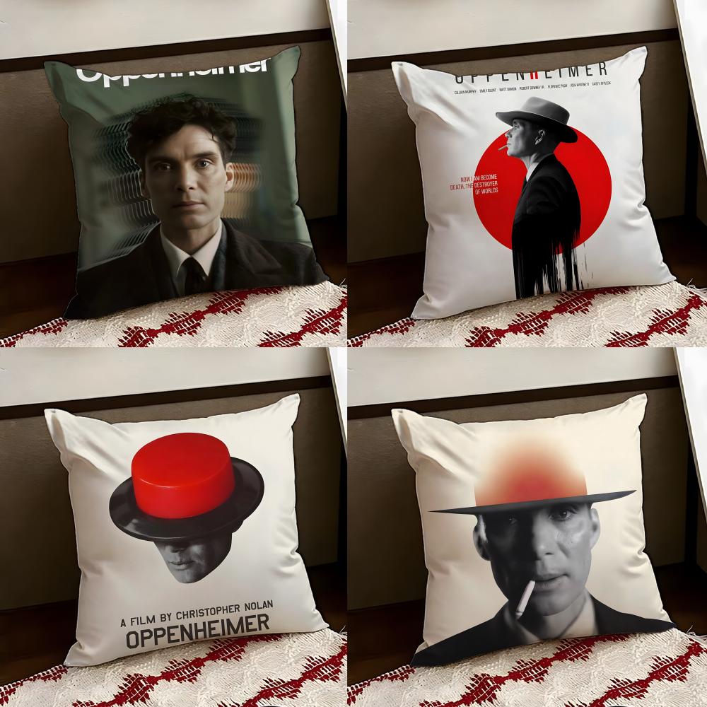 OOppenheimerS Movie Cushion Cover Reversible Soft Durable Pillow Cover Home Car MultiScene Use for Daily Comfort
