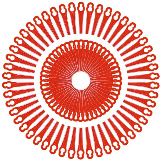 100 шт садовая пластиковая газонокосилка косилка режущее лезвие триммер нож аксессуары