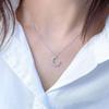 Moon Necklace: Elegant Silver-Plated Clavicle Gift for Girls | Minimalist Light Luxury Style