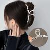 Exquisite Silver Color Crystal Hair Claws Fashion Geometric LargeMetal Hair Clips Grab Hairpins For Women Girl Hair Accessories