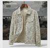 Men's Trendy Corduroy Jacket: Lapel, Full-Print, Spring/Autumn Casual Wear