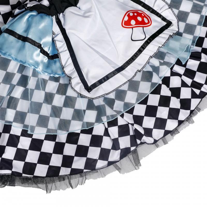 Adult Womens Alice Maid Vampire Clown Lolita Dress Halloween Cosplay Costume Sweet Princess Skirt M XL