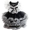 Dog Clothes Spring and Summer Thin Cat Princess Dress Black Lace Dress Hand-made Small Dog Pet.