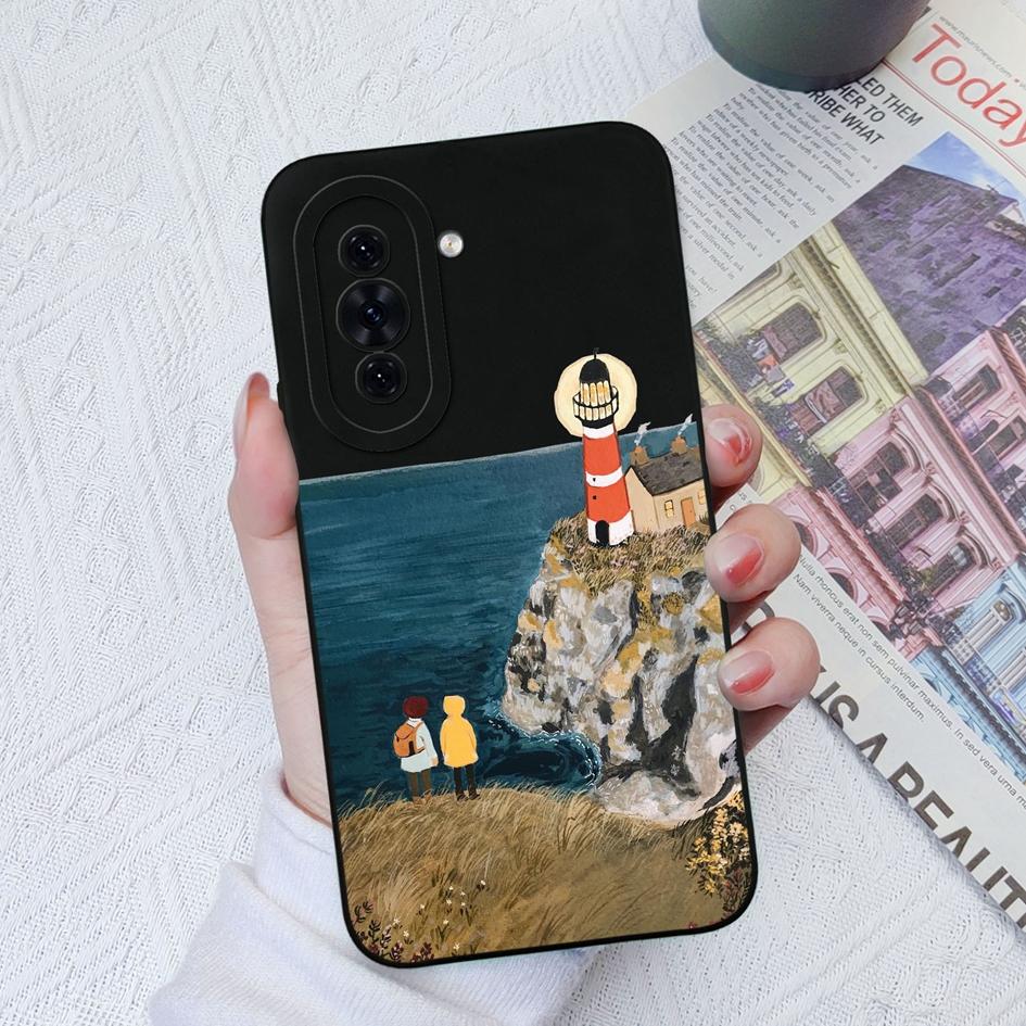 For Huawei P30 P40 Lite Nova 8i 6 7 9 10 11 Pro Y61 Phone Case Fashion Black White Soft Silicone Shockproof Cover Camera Protection For Huawei Bumper