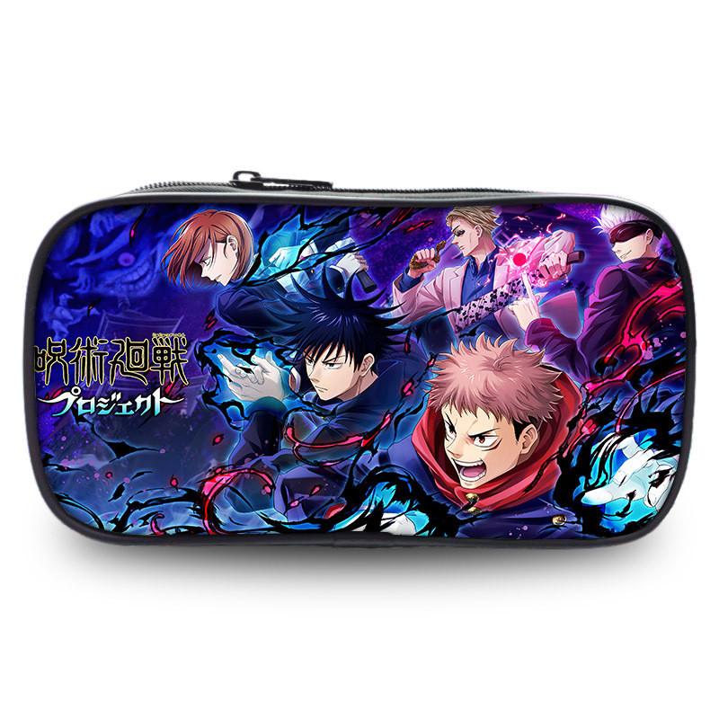 Пенал Jujutsu Kaisen большой вместимости, прочная ткань Оксфорд, аниме-держатель для канцелярских товаров