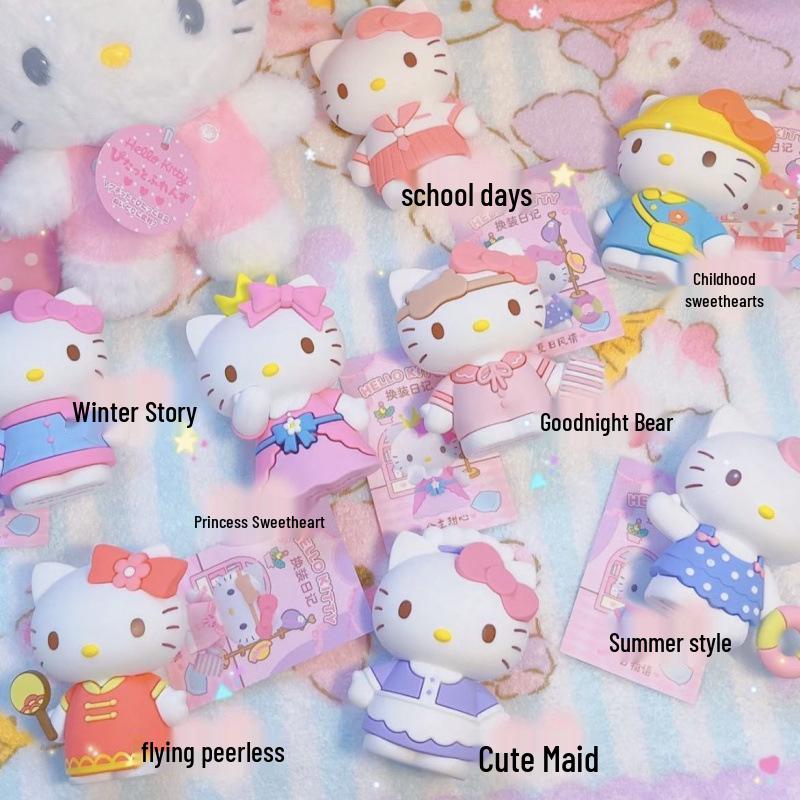 Кукла-фигурка Hello Kitty Dress-Up Diary Blind Box - Девичий орнамент, подарок (Национальная версия)