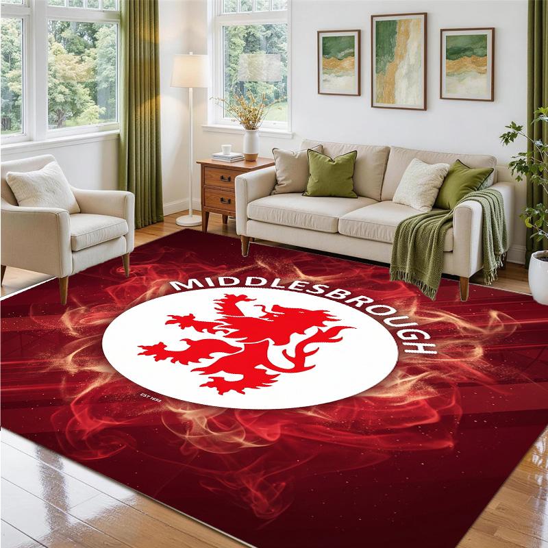 Middlesbrough Design Crystal Velvet Rug Soft Decorative Mat for Bedroom Entrance