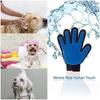 Gant de toilettage - Soin Animaux - 5 Doigts - Silicone - Bleu - Massage Agréable