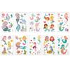 10 листов мультяшных татуировок-наклеек с принтом, наклейка для лыж для девочек, очаровательная временная наклейка, украшение для тела, набор для украшения