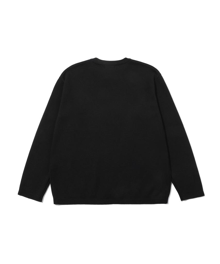 BEENTRILL Технический стандарт Шерстяной Удобная посадка Вязаный (черный)