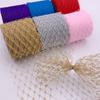 1 Roll Ribbon Decor Exquisite Workmanship Easy To Use Net Yarn Decorative Sparkling DIY Mesh Ribbon for Party Decoration