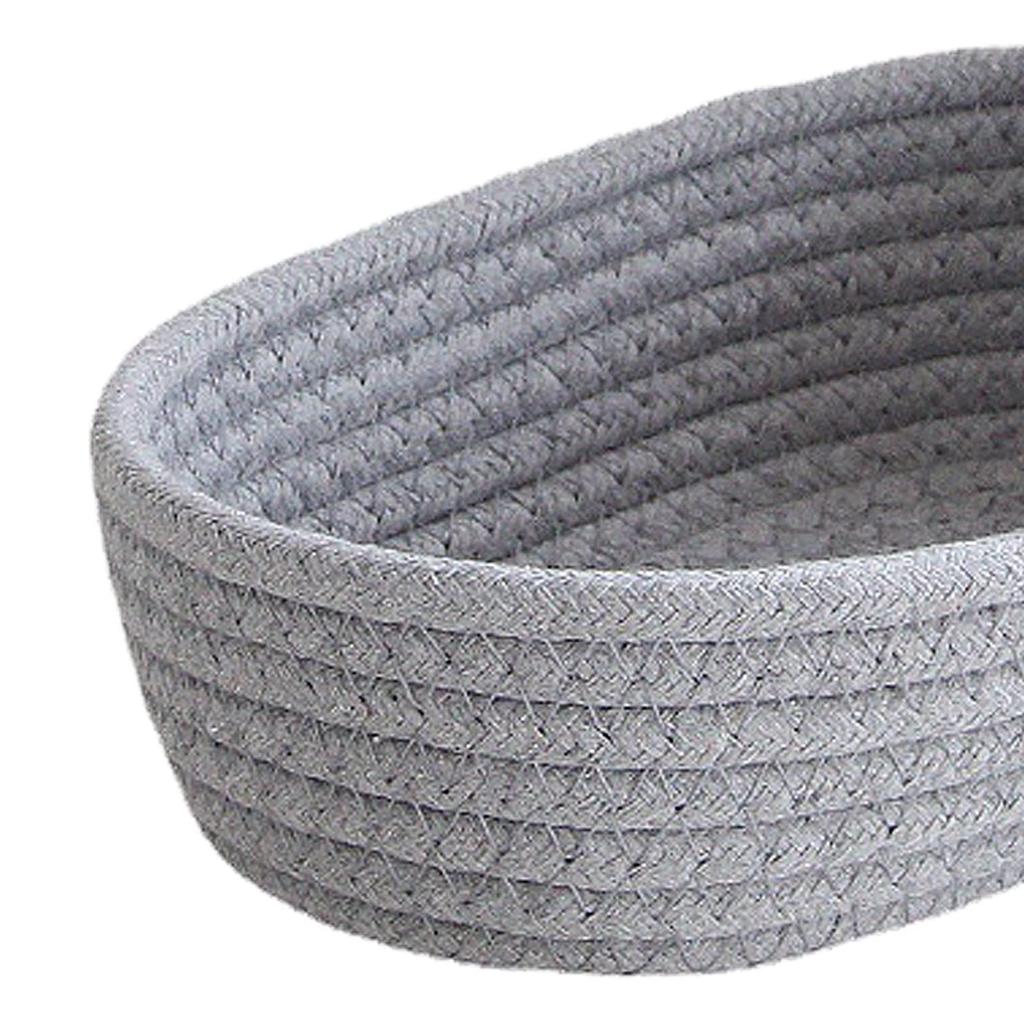 3 шт., корзина для хранения из хлопчатобумажной веревки, тканый скандинавский овальный органайзер, контейнеры, декоративные настольные ящики для хранения одежды, книг, полотенец, косметики